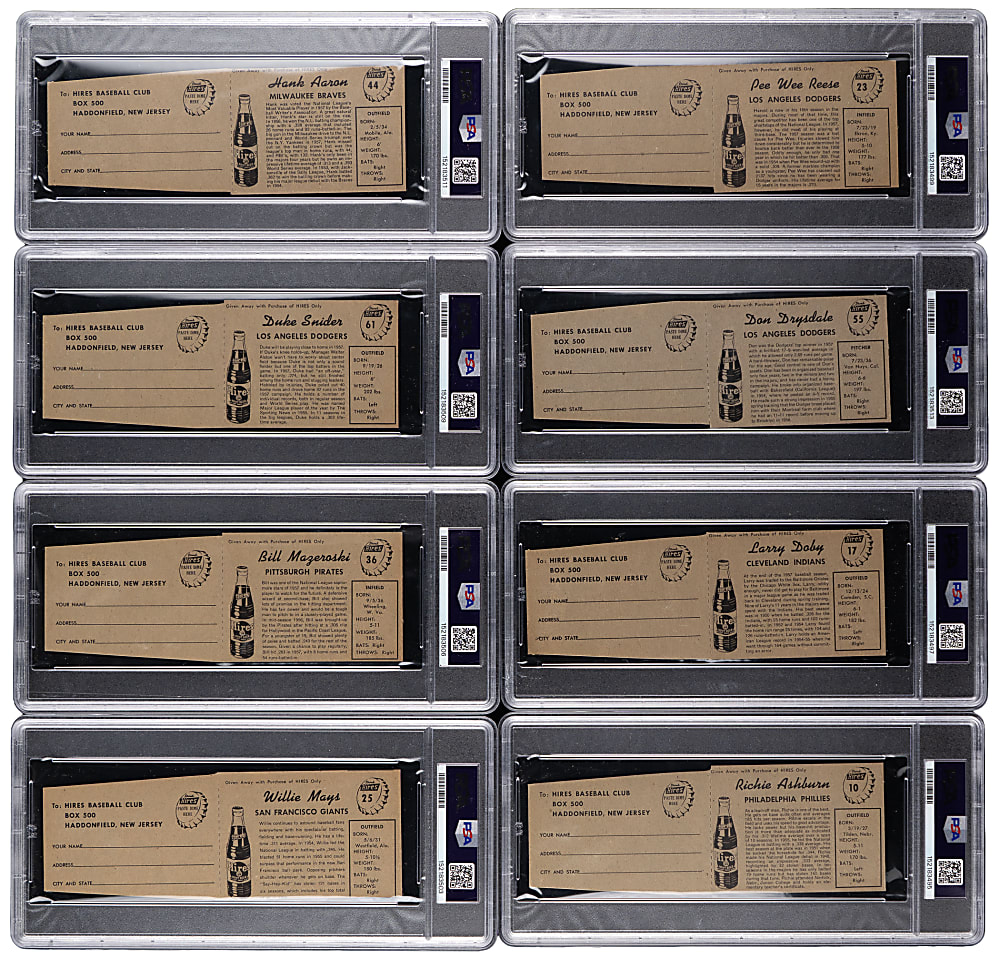 1958 Hires Root Beer Complete Set (66) with (8) PSA Graded Stars - All with Tabs!