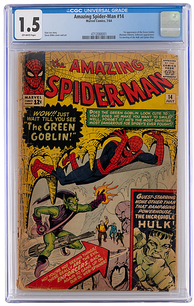 1964 Marvel Comics Amazing Spider-Man #14 First Green Goblin - CGC 1.5