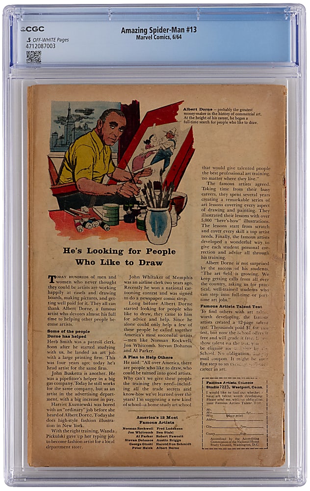 1964 Marvel Comics Amazing Spider-Man #13 First Mysterio - CGC .5