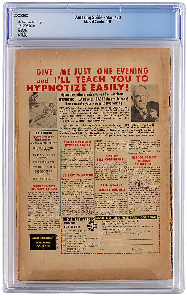 1965 Marvel Comics Amazing Spider-Man #20 First Scorpion - CGC .5
