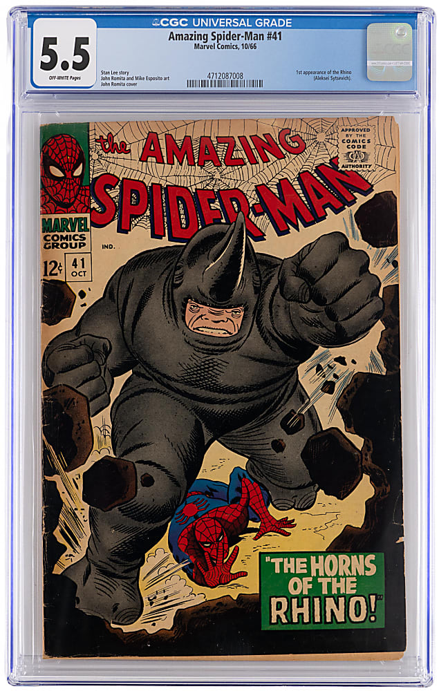 1966 Marvel Comics Amazing Spider-Man #41 First Rhino - CGC 5.5
