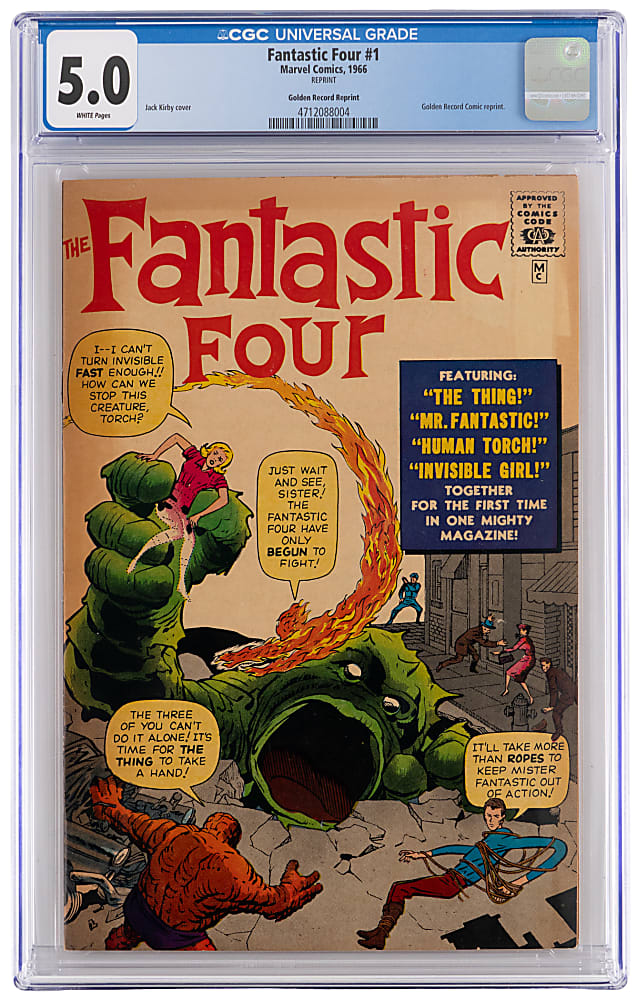 1966 Marvel Comics Fantastic Four #1 Golden Record Reprint - CGC 5.0