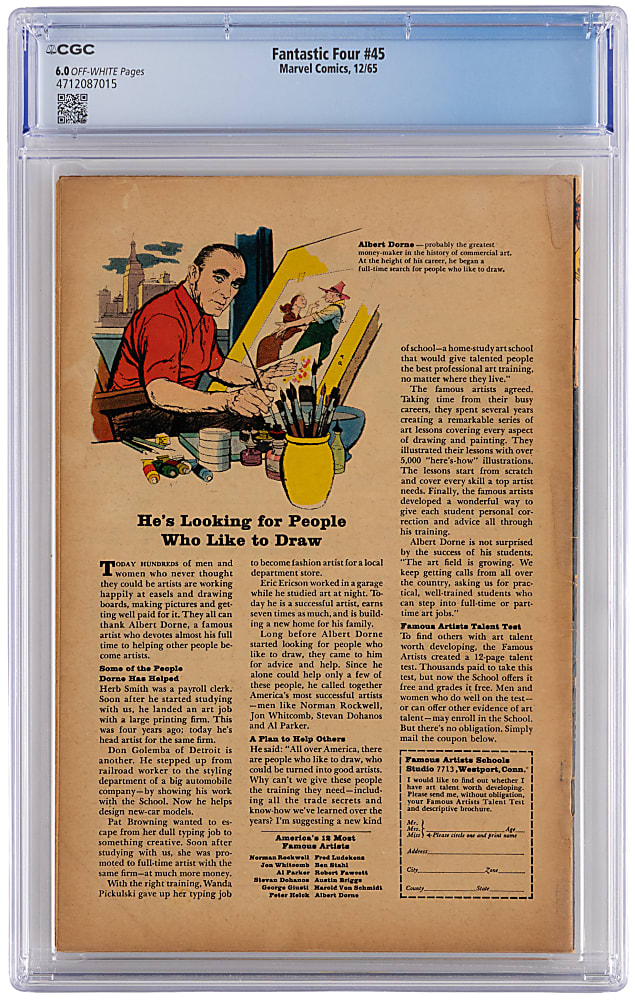 1965 Marvel Comics #45 First Inhumans - CGC 6.0