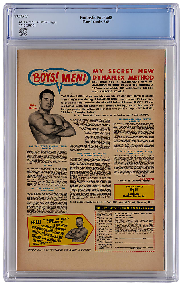 1966 Marvel Comics Fantastic Four #48 First Silver Surfer - CGC 5.5