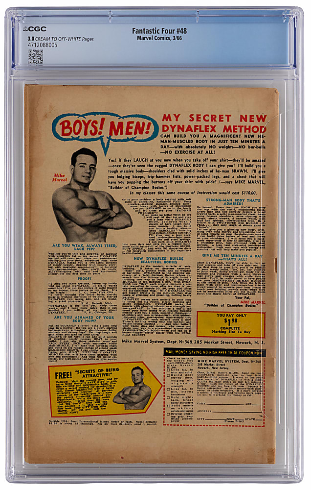 1966 Marvel Comics Fantastic Four #48 First Silver Surfer - CGC 3.0