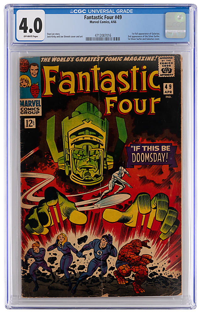 1966 Marvel Comics Fantastic Four #49 First Full Appearance of Galactus - CGC 4.0