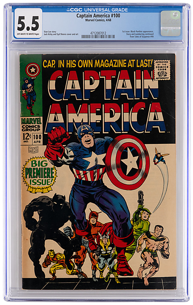1968 Marvel Comics Captain America #100 First Issue - CGC 5.5