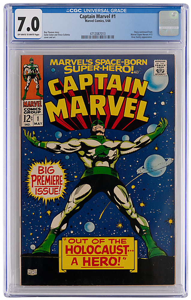 1968 Marvel Comics Captain Marvel #1 First Issue - CGC 7.0