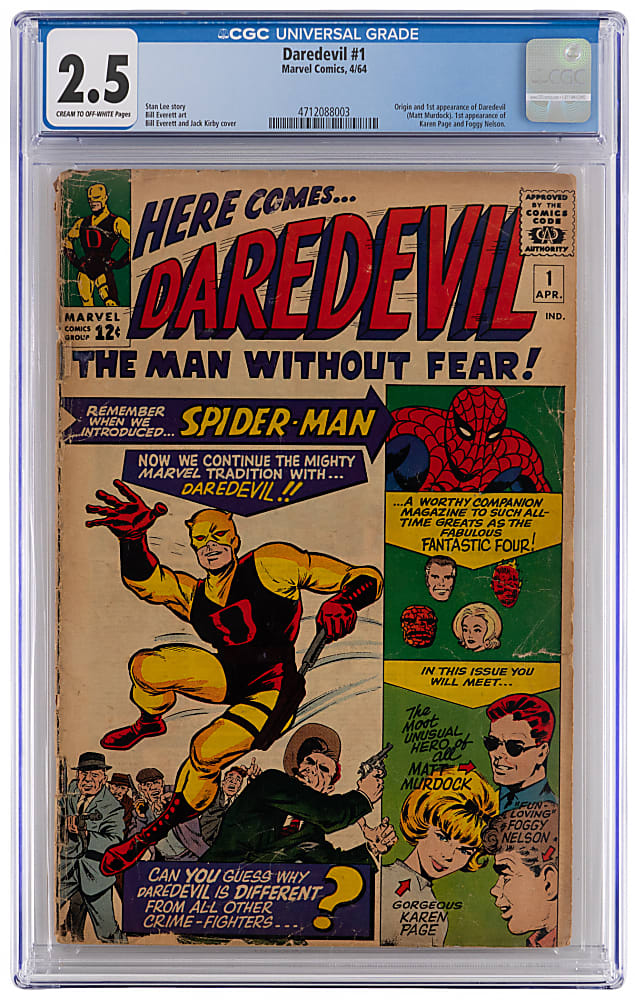 1964 Marvel Comics Daredevil #1 Origin and First Appearance of Daredevil - CGC 2.5