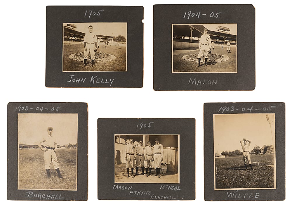 1905 Baltimore Orioles Player Cabinet Photographs (5)