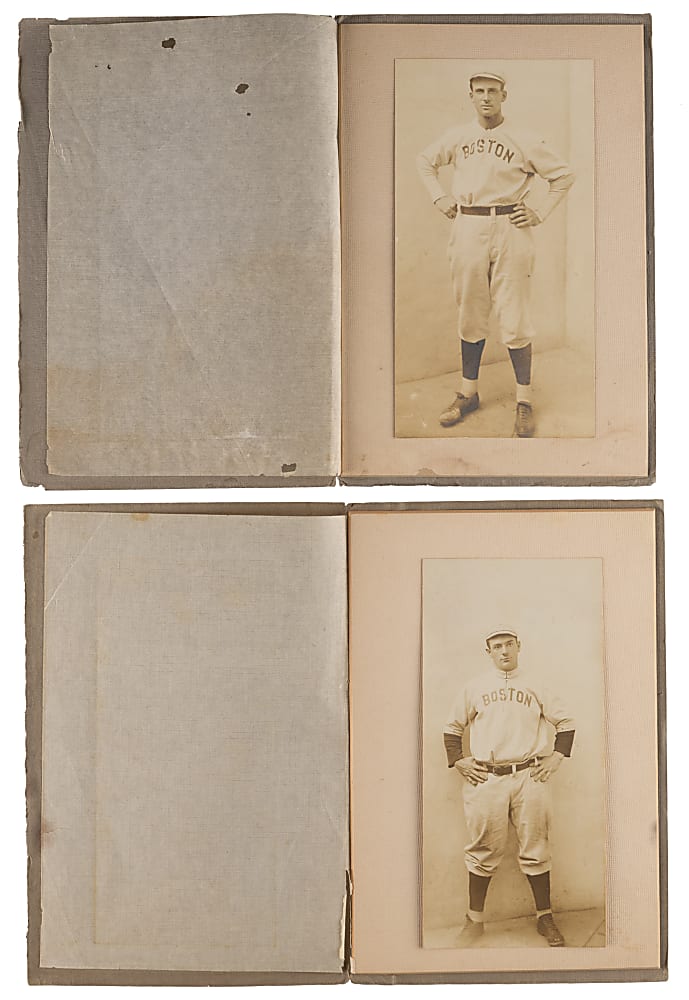 1910 Boston Red Sox Player Photographs (2) with Heinie Wagner & Doc Moskiman