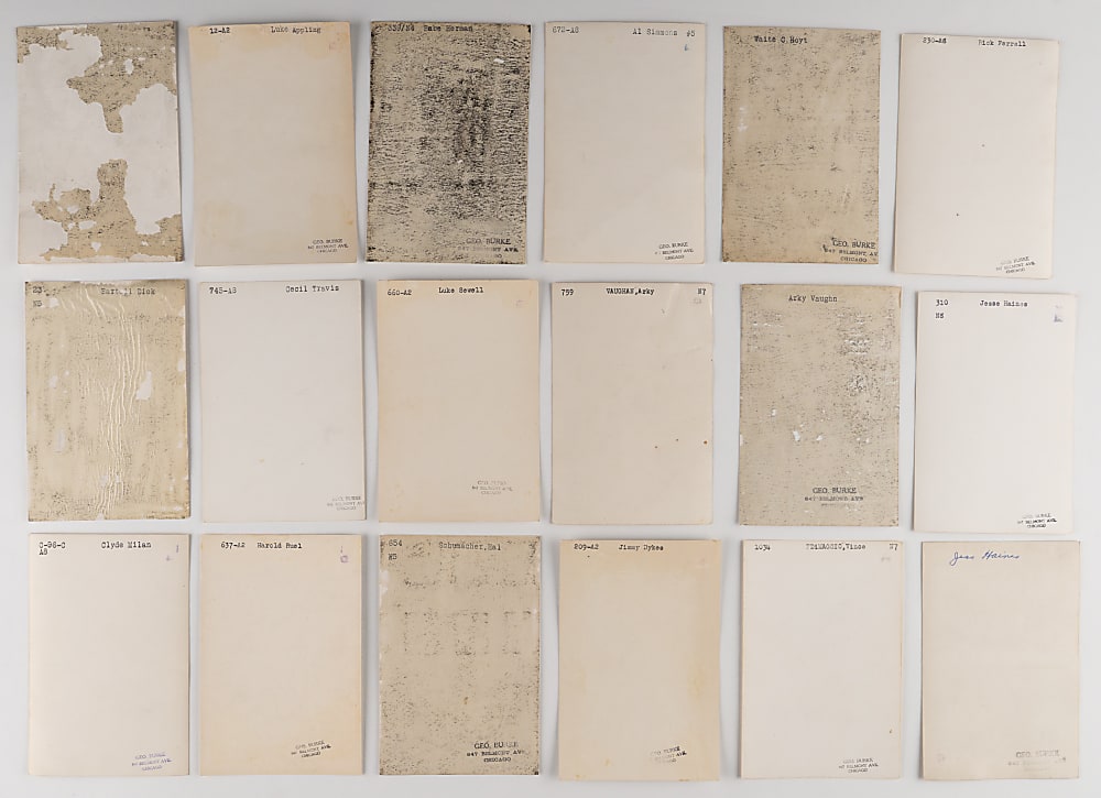 1930s George Burke Photos Hoard (140+) with (15+) Hall of Famers Plus Original Mailing Envelope
