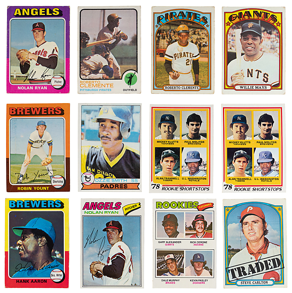 1972-1979 Topps Singles Hoard (9,425+) with (500+) Hall of Famers & Key Cards