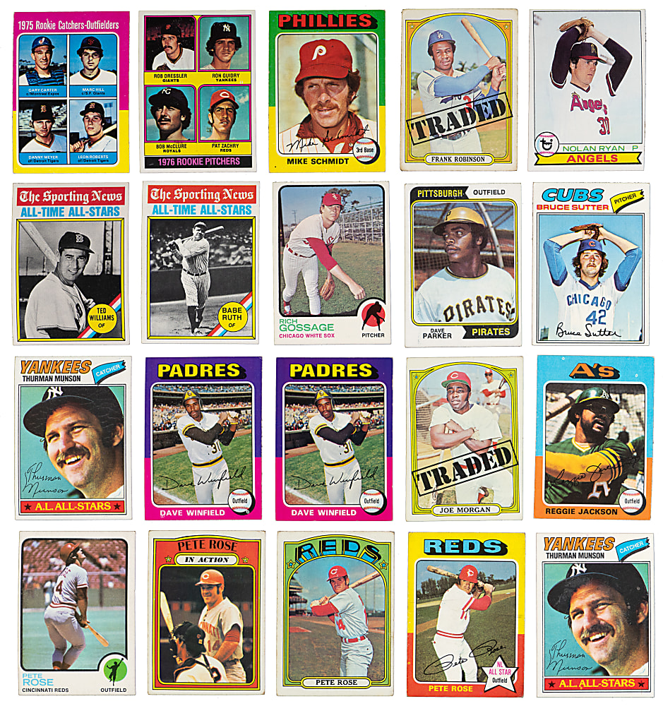 1972-1979 Topps Singles Hoard (9,425+) with (500+) Hall of Famers & Key Cards