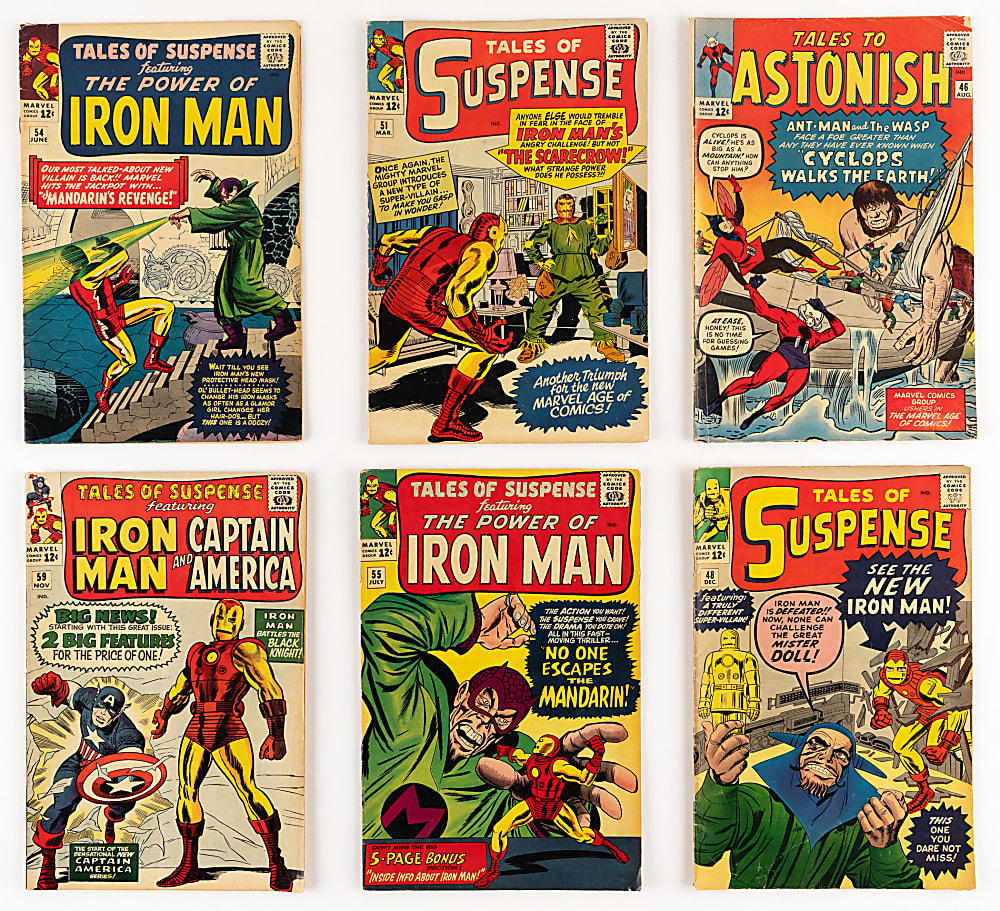1963-1966 Marvel Comics Tales of Suspense/Tales to Astonish Collection (15) with TOS #59 First Silver Age Captain America Solo Story