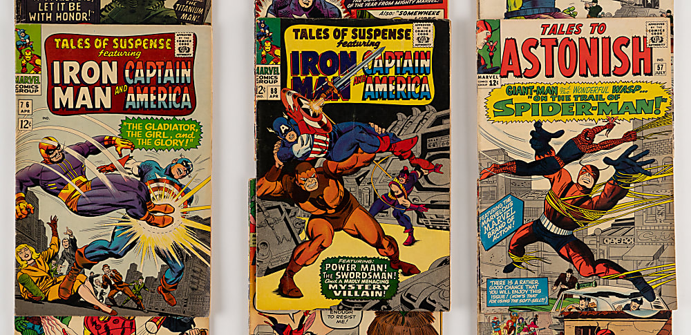 1963-1966 Marvel Comics Tales of Suspense/Tales to Astonish Collection (15) with TOS #59 First Silver Age Captain America Solo Story