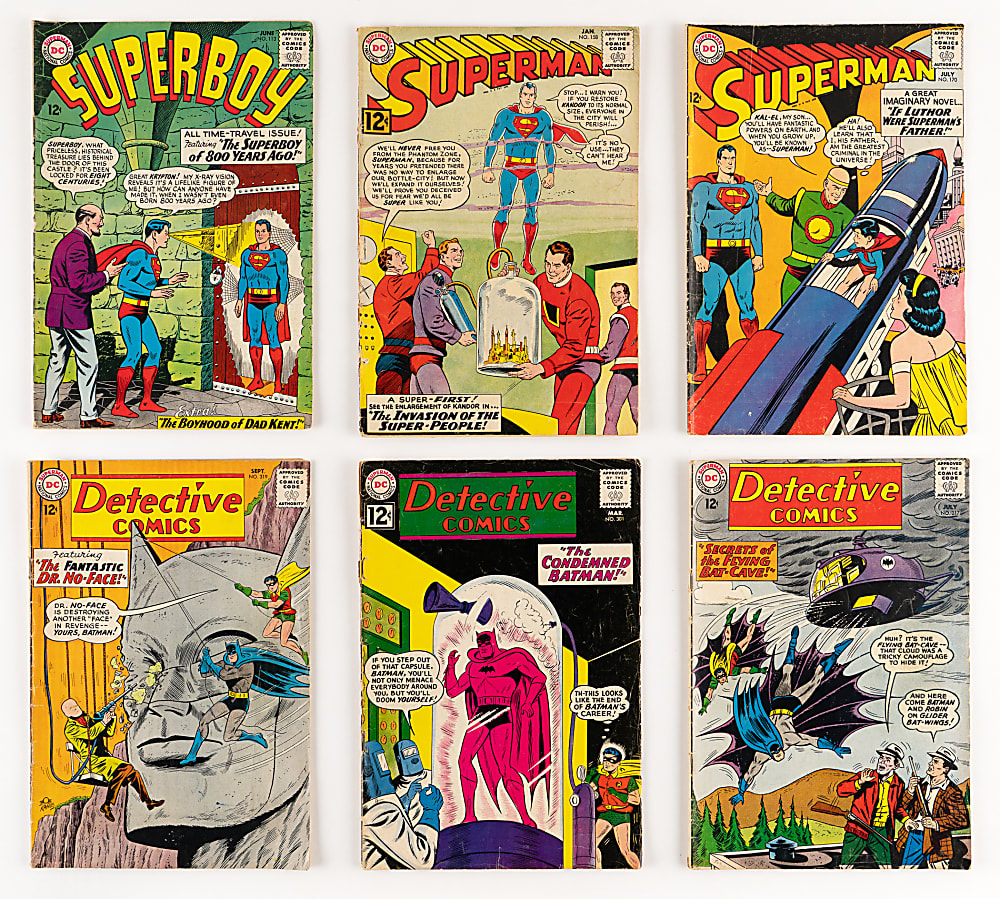 1961-1966 DC Batman and Superman Related Comics Books (25) with Detective Comics Issues (11)
