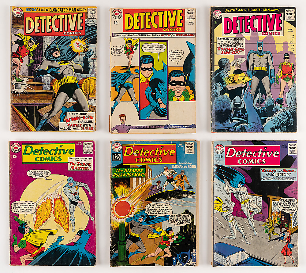 1961-1966 DC Batman and Superman Related Comics Books (25) with Detective Comics Issues (11)