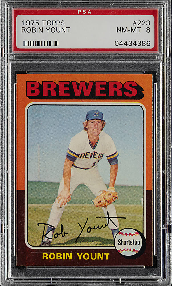 1975 Topps #223 Robin Yount Rookie PSA NM-MT 8