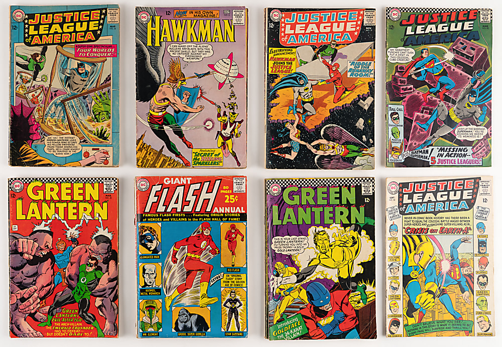 1962-1967 DC Super-Hero Comic Collection (20) with Justice League of America, Flash, Green Lantern & Hawkman