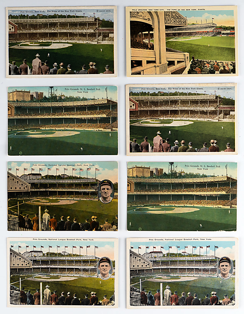 1910s-1920s New York Giants/Polo Grounds Stadium Postcards Collection (17) with John McGraw