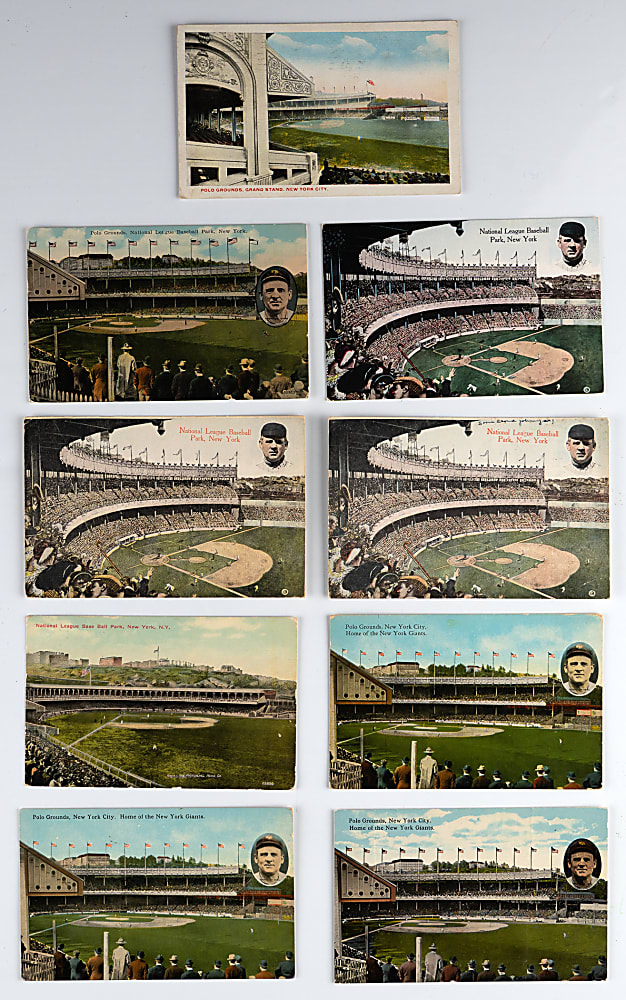 1910s-1920s New York Giants/Polo Grounds Stadium Postcards Collection (17) with John McGraw