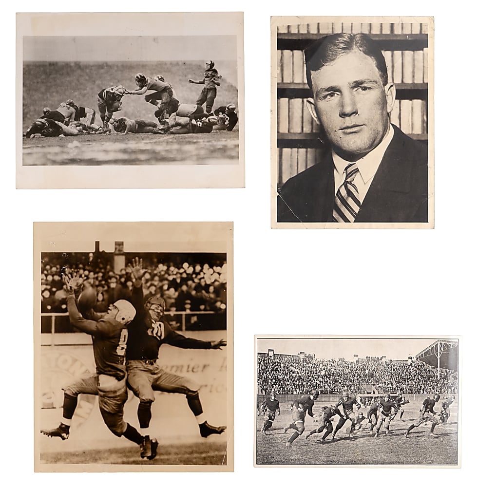 1920s-1930s NFL News Service & Original Photos Collection (10) with Jim Thorpe, Red Grange & Bronko Nagurski