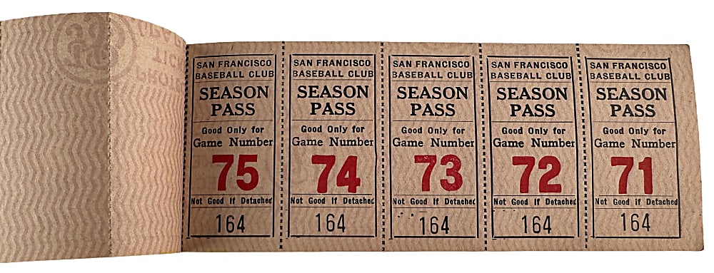 Rare 1932 San Francisco Seals Season Pass Ticket Booklet - Joe DiMaggio Professional Debut Season!