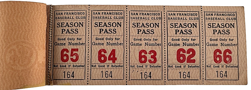 Rare 1932 San Francisco Seals Season Pass Ticket Booklet - Joe DiMaggio Professional Debut Season!