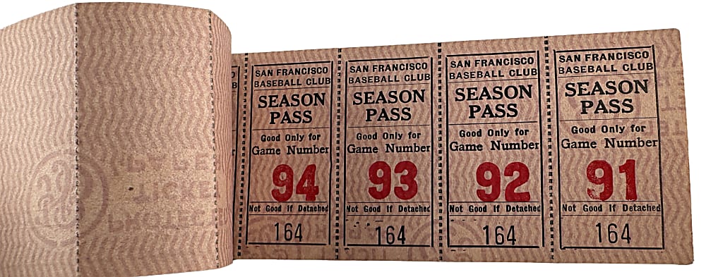 Rare 1932 San Francisco Seals Season Pass Ticket Booklet - Joe DiMaggio Professional Debut Season!