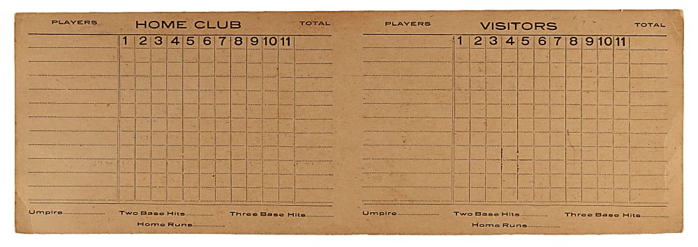 Scarce 1903 Washington Senators Unfolded Season Schedule & Scorecard