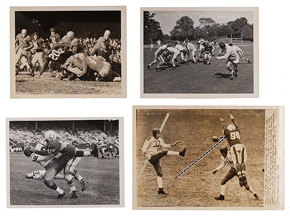 1940s-1950s NFL Photos Collection (50+) with Thorpe, Unitas, Lombardi