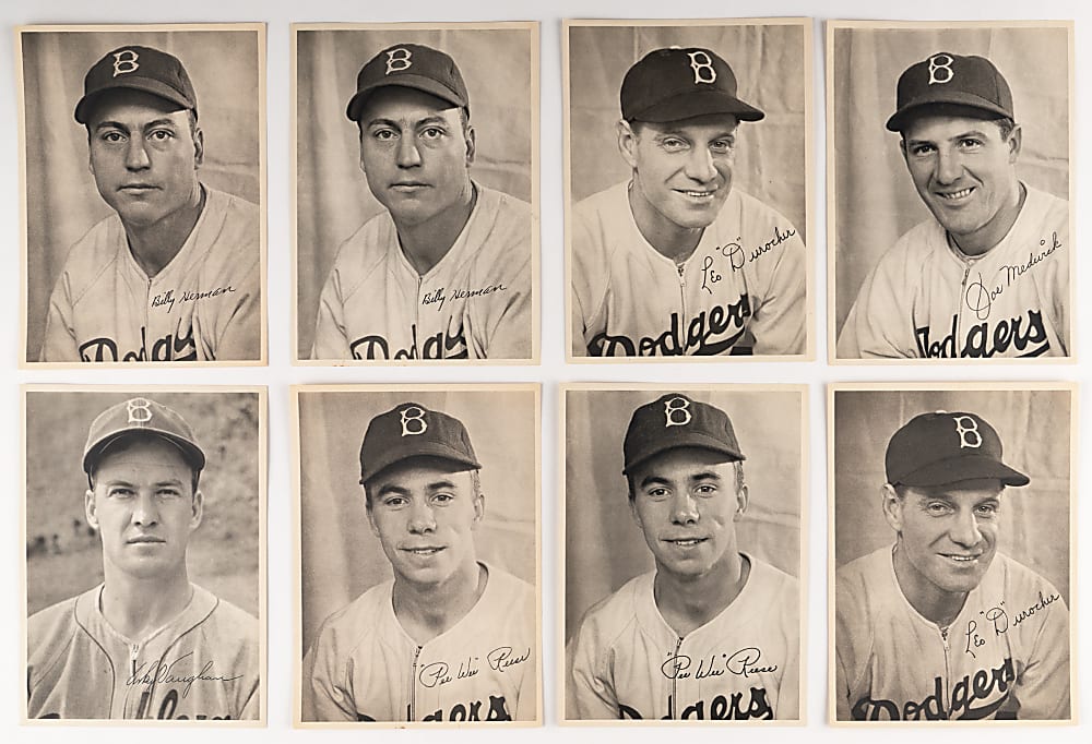 1942 & 1946 Brooklyn Dodgers Picture Pack Near Complete Set Pair - (48) Total Pictures with (8) Hall of Famers