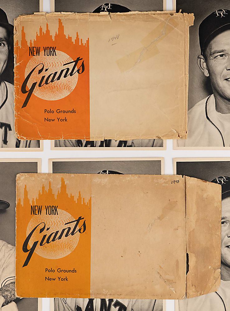 1948-1949 New York Giants Picture Pack Collection (44) with 1948 Complete Set (25/25) Including Original Mailer (2)