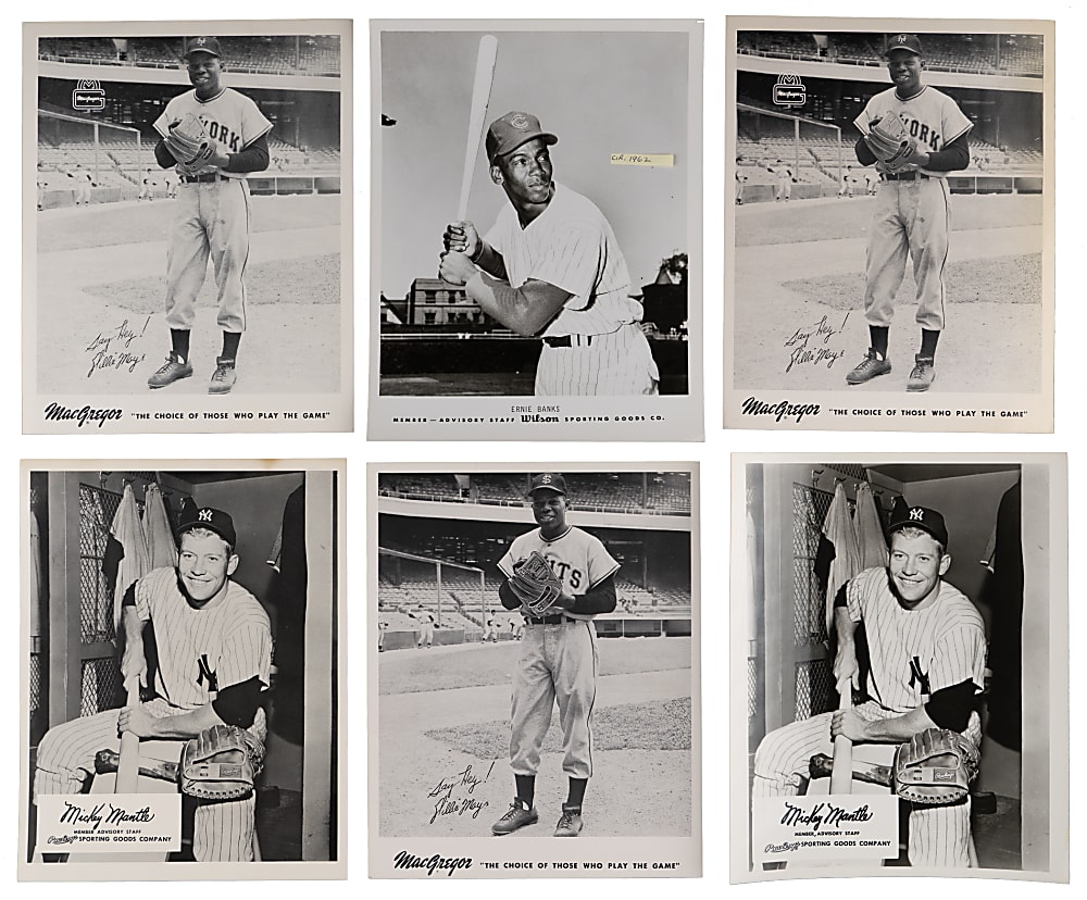 1950s-1960s Rawlings, Wilson & MacGregor Advisory Staff Photos Collection (33) with (4) Willie Mays, (2) Mickey Mantle