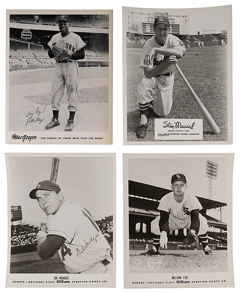 1950s-1960s Rawlings, Wilson & MacGregor Advisory Staff Photos Collection (33) with (4) Willie Mays, (2) Mickey Mantle