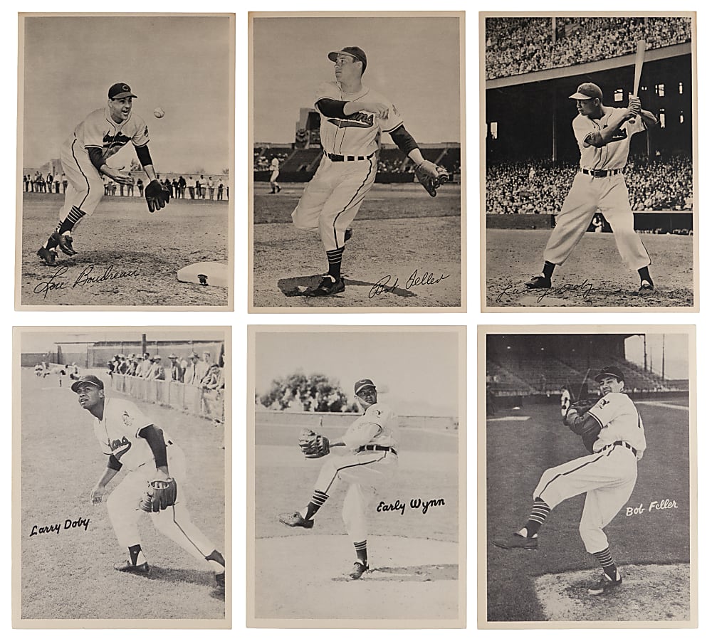 1948-1961 Cleveland Indians Team Issue Picture Pack Photos Hoard (200+) with (40+) Hall of Famers
