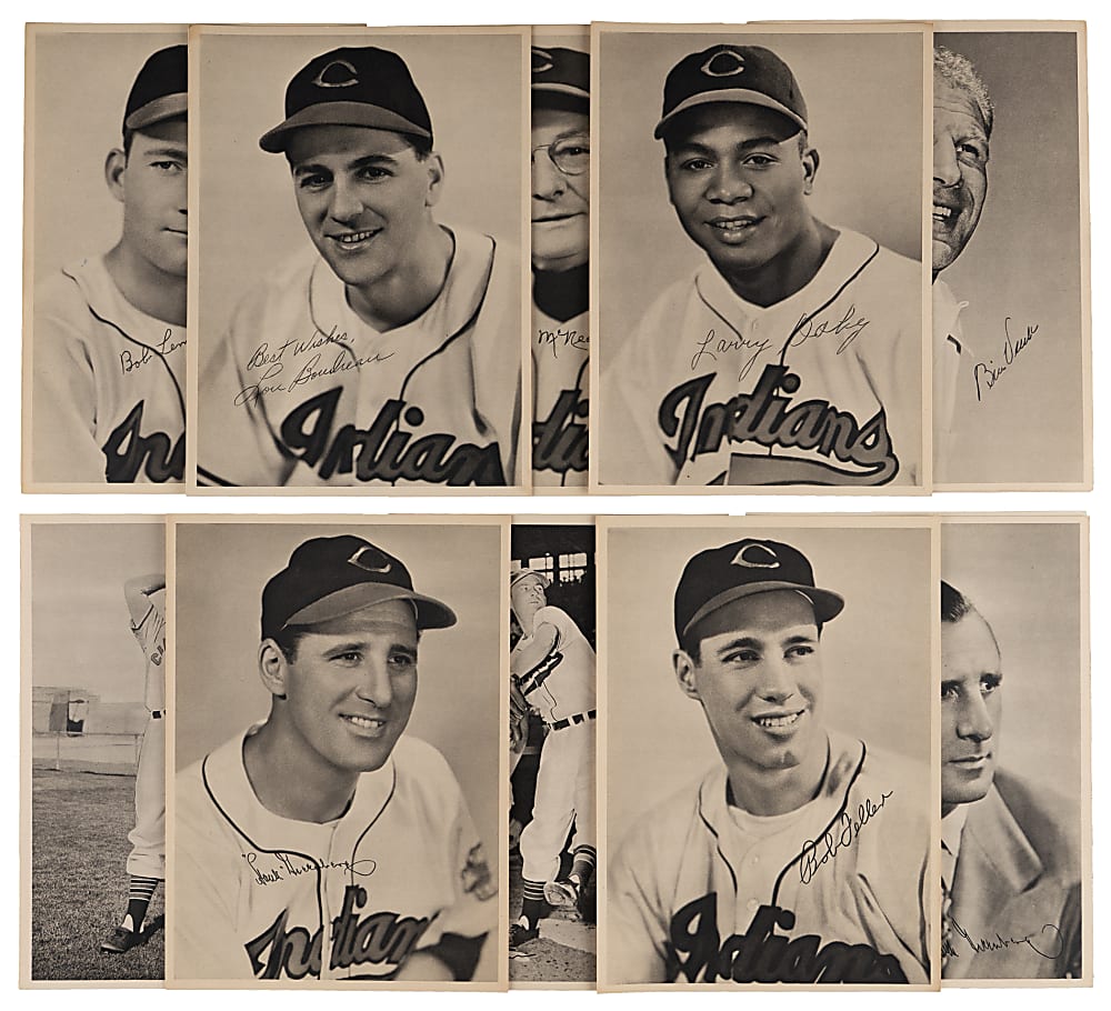 1948-1961 Cleveland Indians Team Issue Picture Pack Photos Hoard (200+) with (40+) Hall of Famers