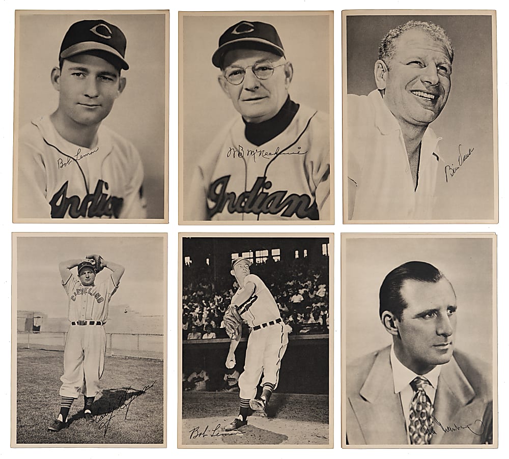 1948-1961 Cleveland Indians Team Issue Picture Pack Photos Hoard (200+) with (40+) Hall of Famers