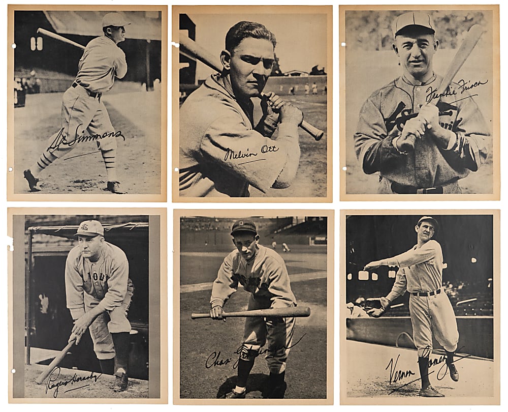 1934 R310 Butterfinger Collection (13) with (9) Hall of Famers Including Gehringer, Hornsby & Ott