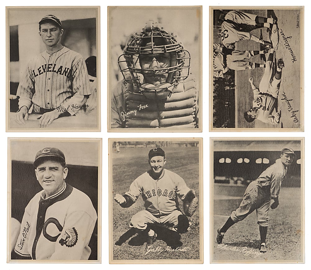 1936 R311 Leather Collection (6) with (4) Hall of Famers Including Jimmie Foxx & Honus Wagner