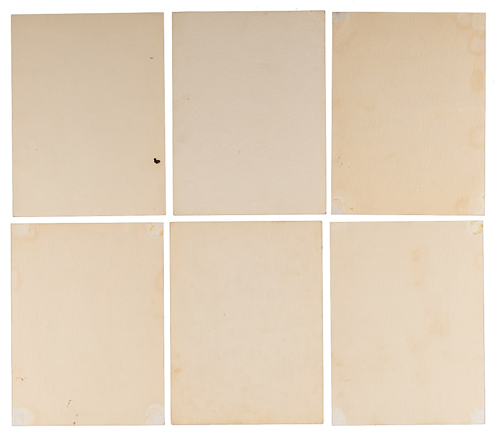 1936 R311 Leather Collection (6) with (4) Hall of Famers Including Jimmie Foxx & Honus Wagner