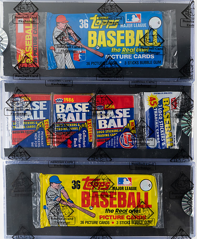 1982-1986 Topps, Donruss & Fleer Unopened Grocery/Rack Packs (7) with Tom Seaver Top - All BBCE