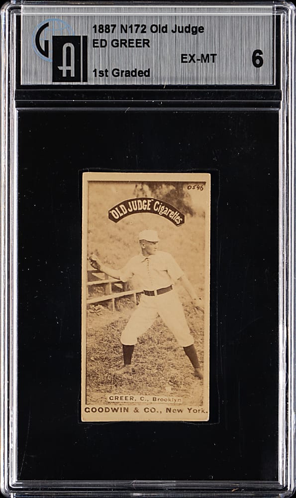 1887 N172 Old Judge Ed Greer GAI EX-MT 6