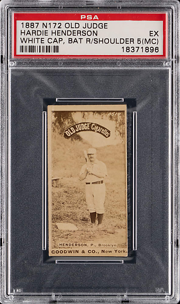 1887 N172 Old Judge Hardie Henderson Brooklyn PSA EX 5 (mc)