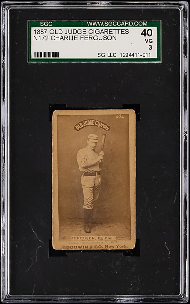 1887 N172 Old Judge Charlie Ferguson SGC VG 3