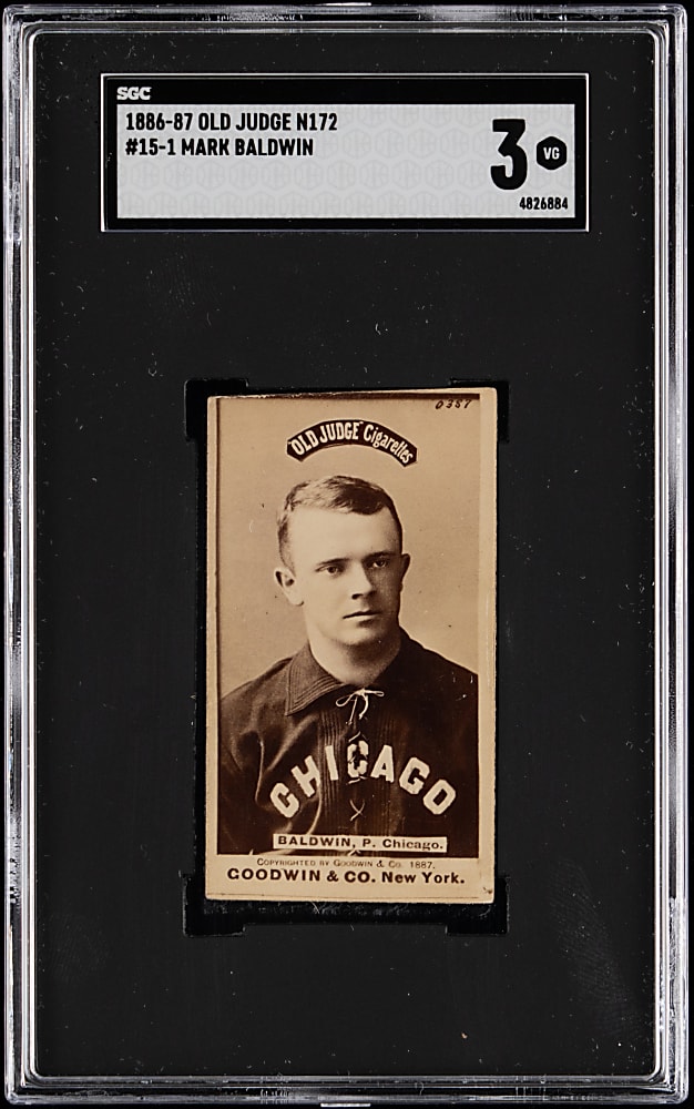 1887 N172 Old Judge Mark Baldwin SGC VG 3