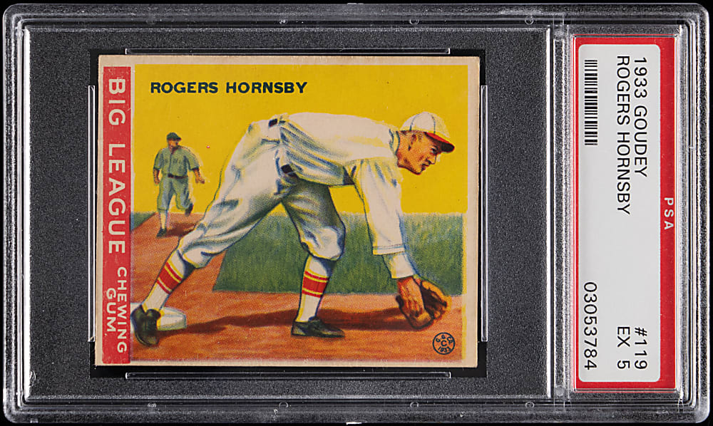1933 Goudey #119 Rogers Hornsby PSA EX 5