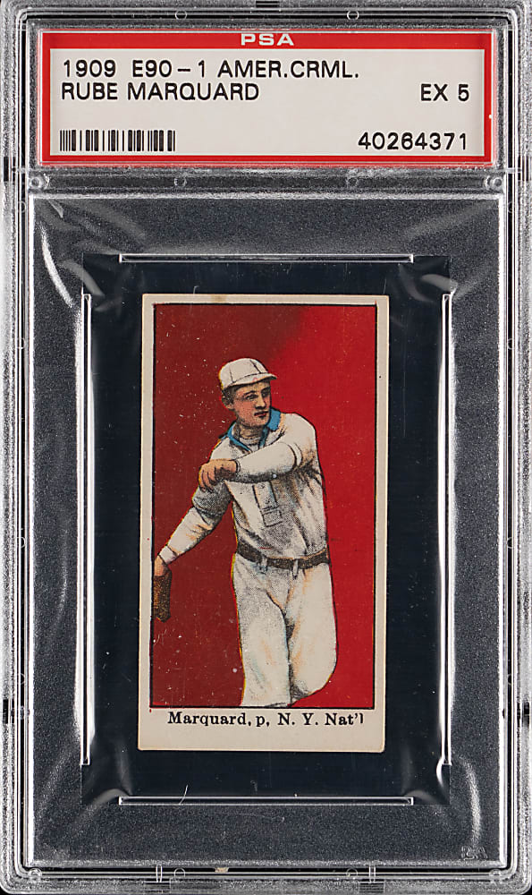 1909 E90-1 American Caramel Rube Marquard PSA EX 5 - Population 1 with One Higher