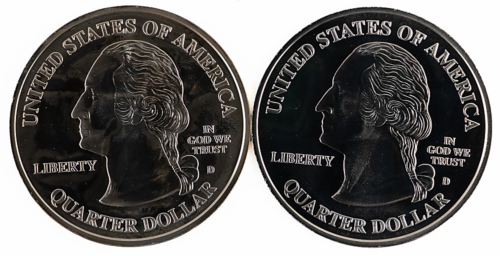 2003-2007 Hamilton Mint State Quarter 4-Ounce .999 Fine Silver Commemorative Rounds (2)